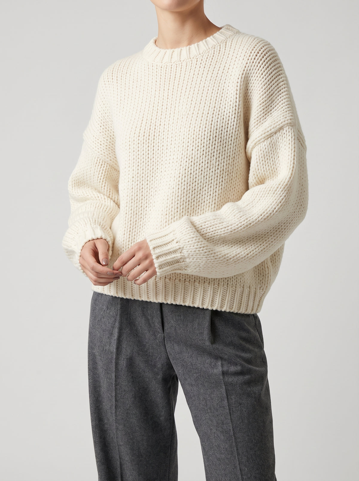 Zariah Loose Knit Jumper - White