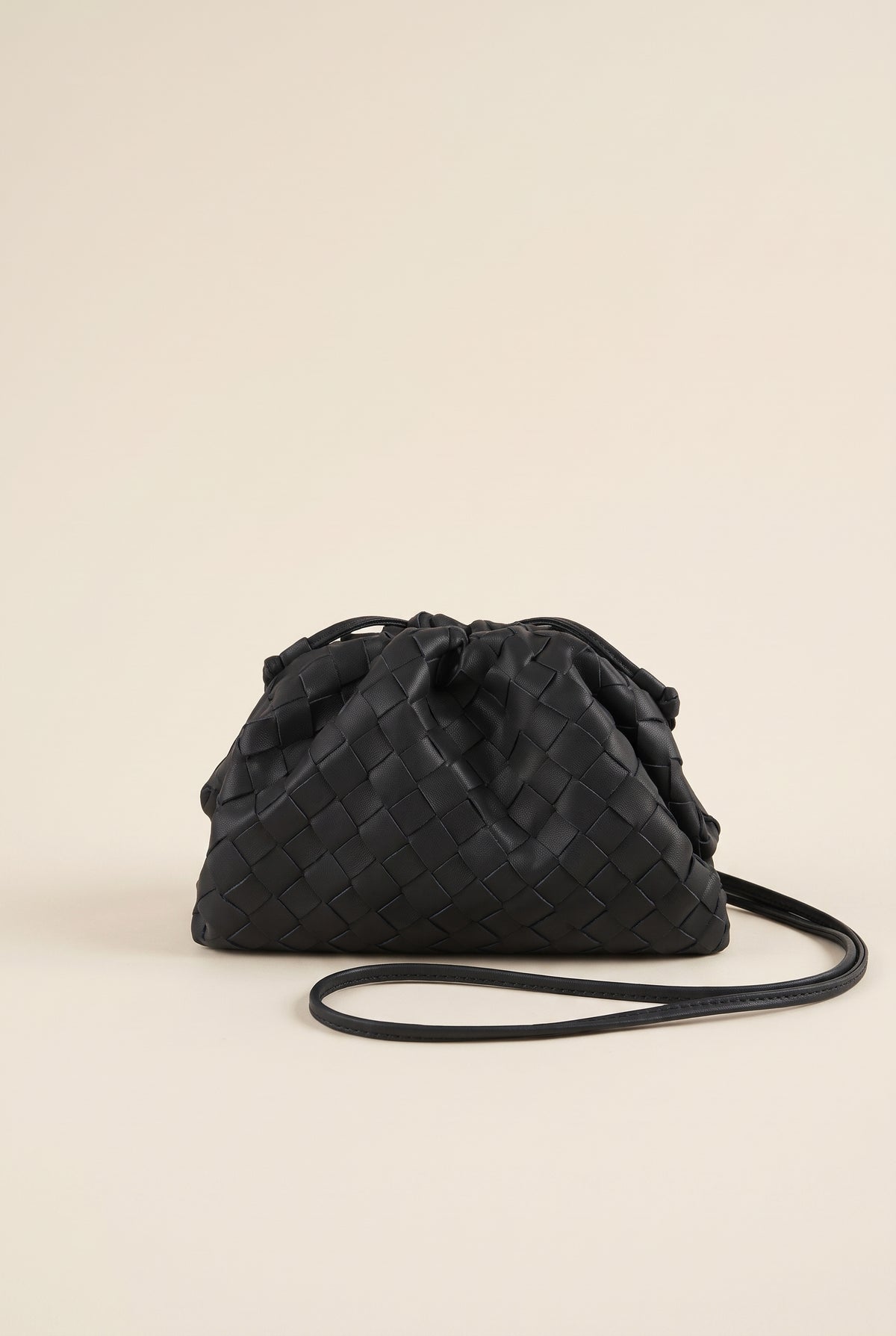 Rachel Woven Faux Leather Crossbody Bag