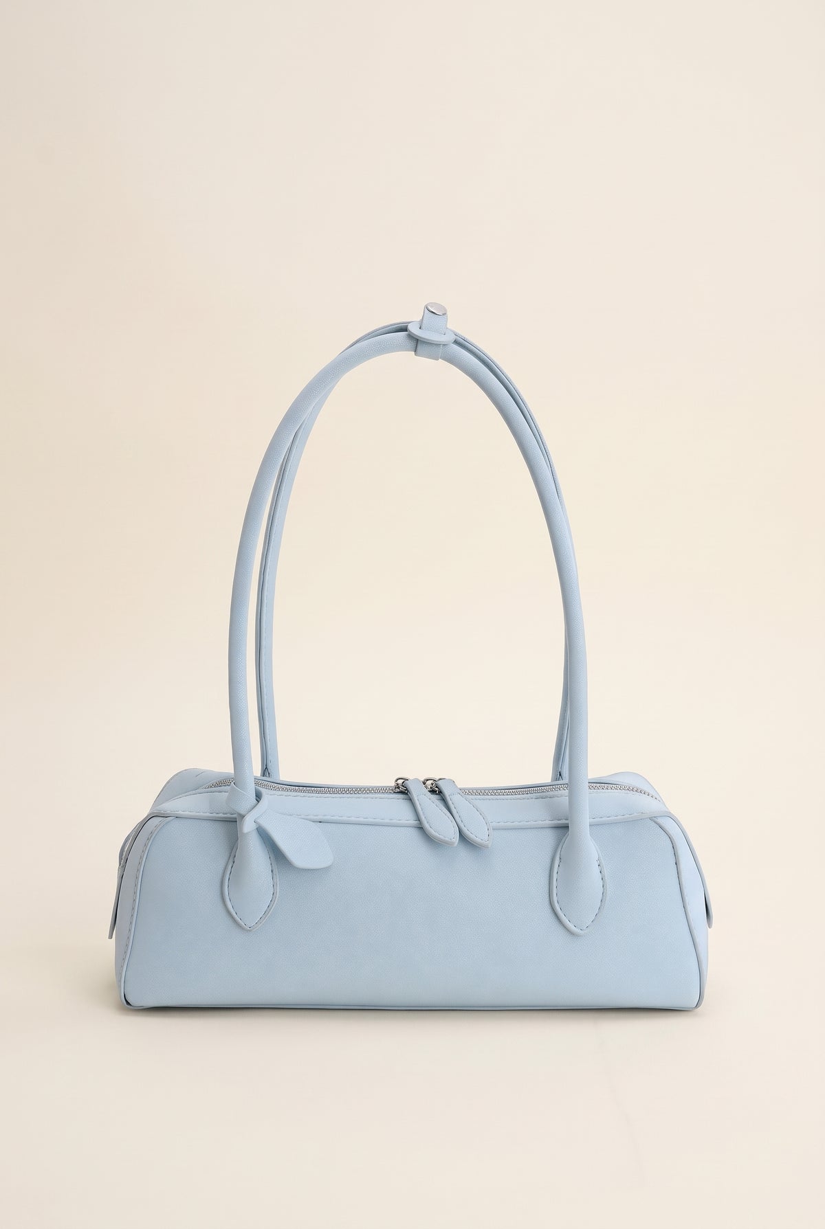 Adora Faux Suede Baguette Bag — Blue