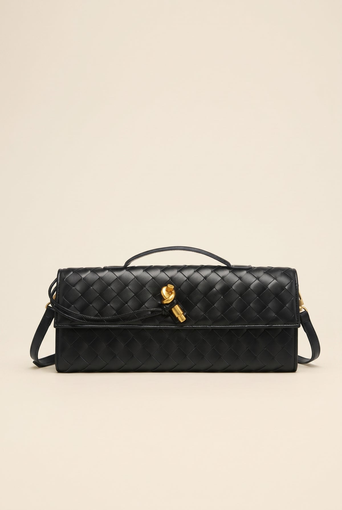 Bianca Woven Faux Leather Handbag