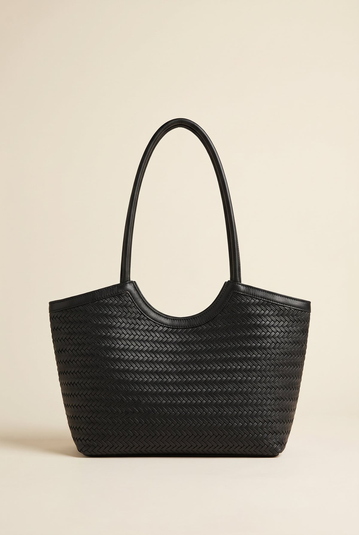 Elena Woven Faux Leather Handbag