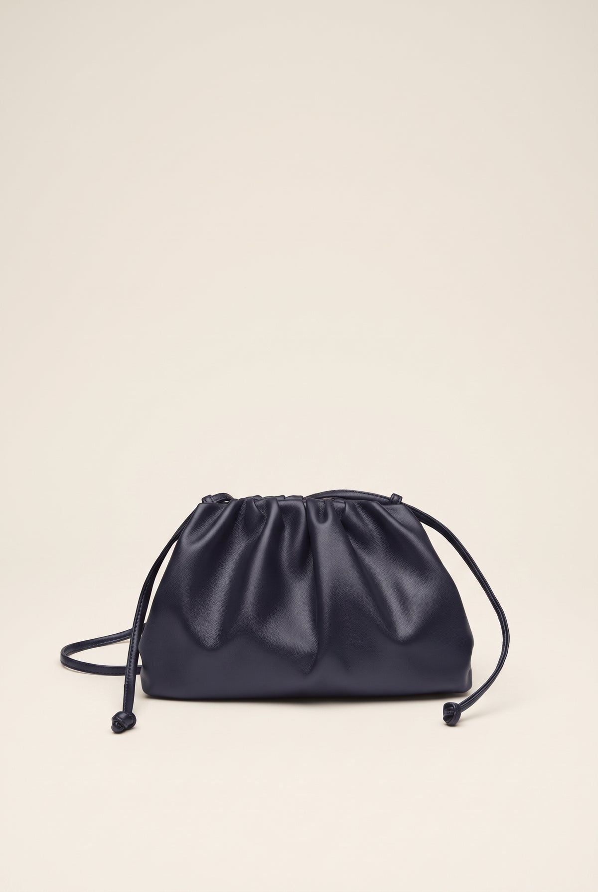 Bellina Faux Leather Crossbody Bag — Black