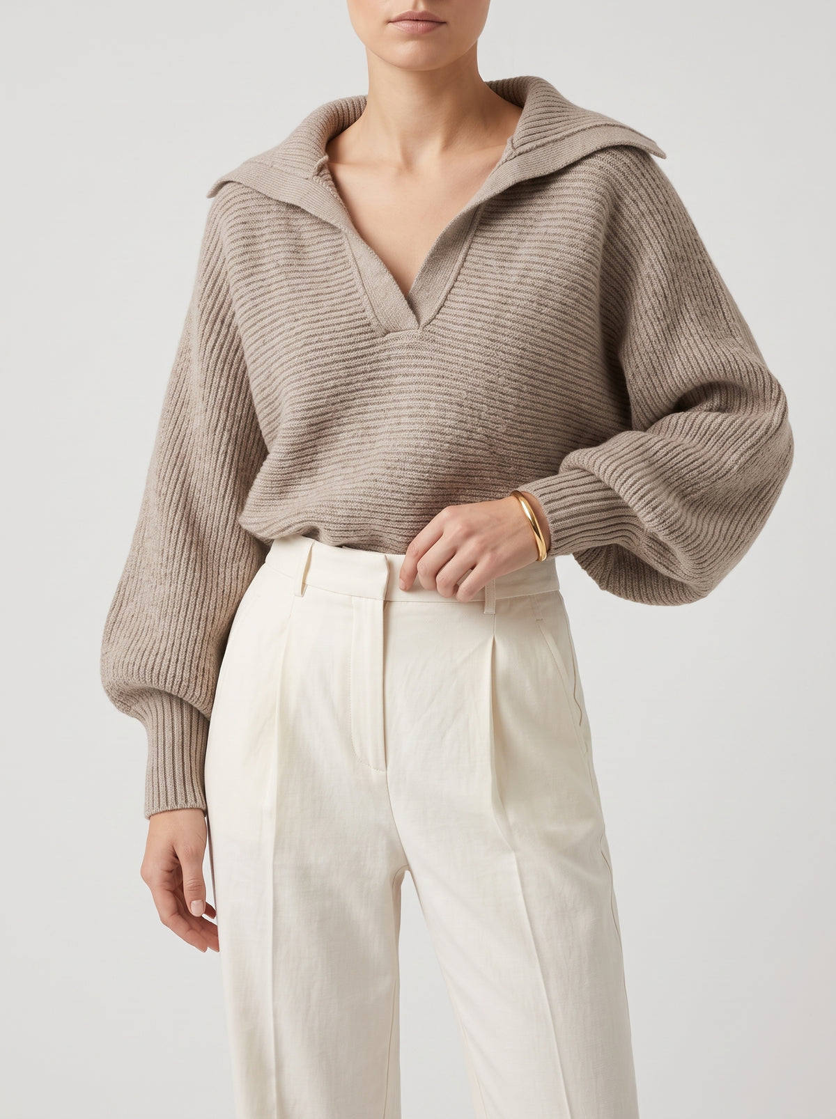 Kath Oversized Knitted Jumper - Brown