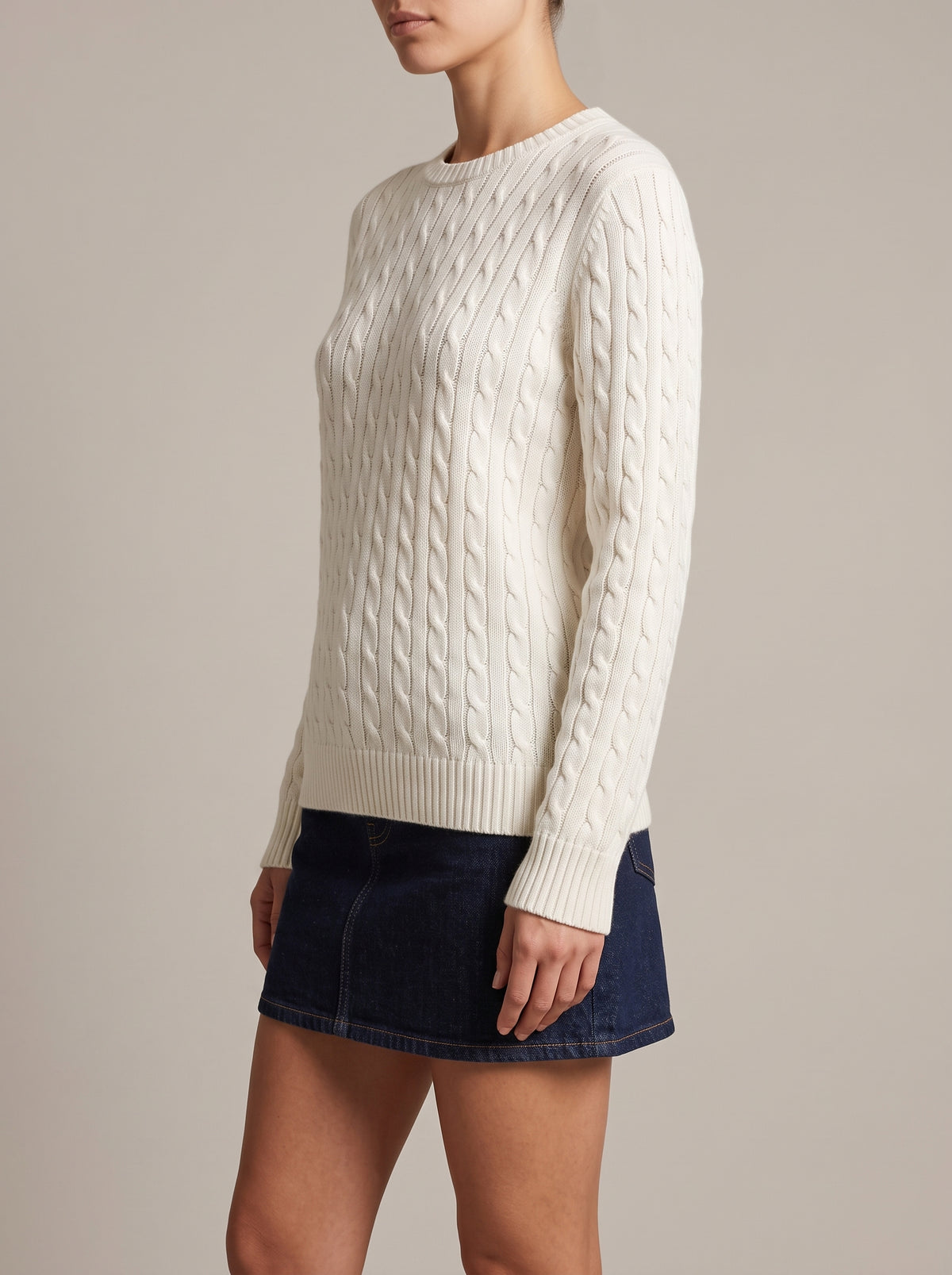 Karyl Knitted Jumper - White