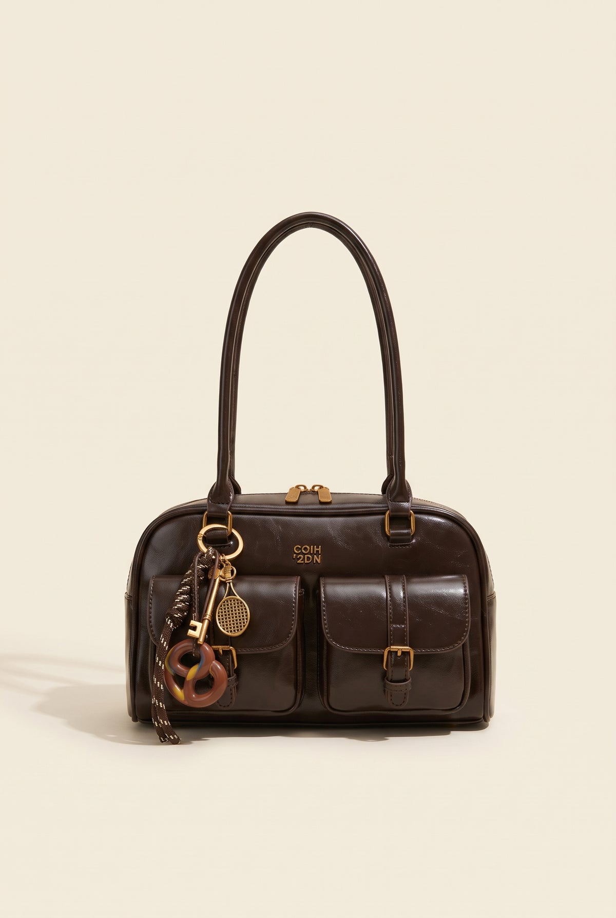 Jessa Multi-Pocket Faux Leather Handbag