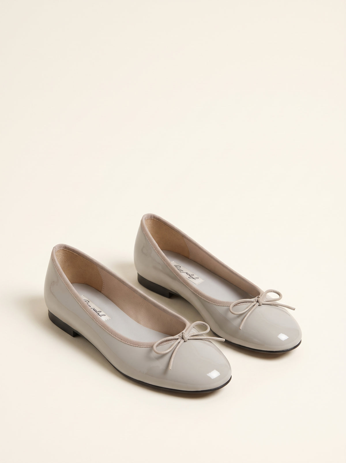 Ballerines Suzette vernies à nœud - Gris
