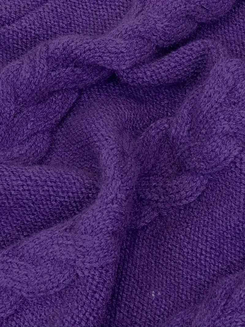 MADELEINE — Robe à Col Roulé en Maille Torsadée