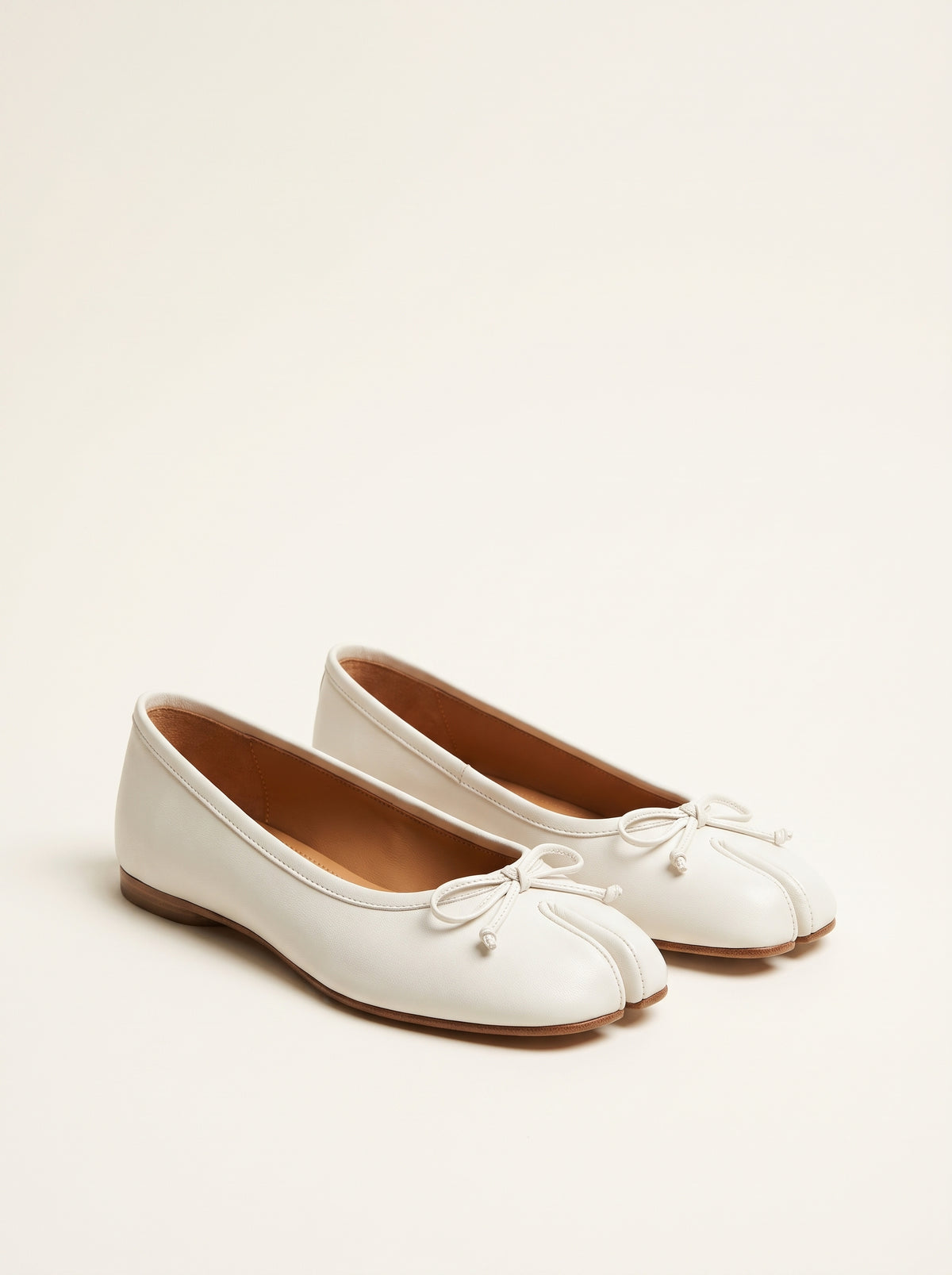 Ballerines tabi Cecilia en lin à nœud