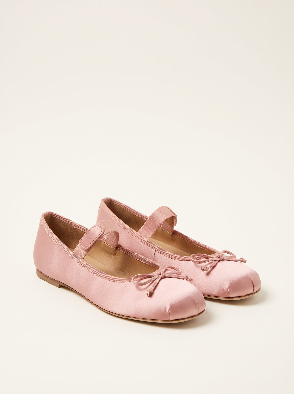 Ballerines Pamela en satin à nœud