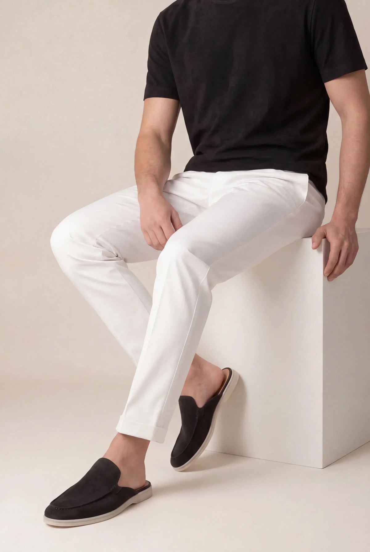 Mule Monaco noir — profil