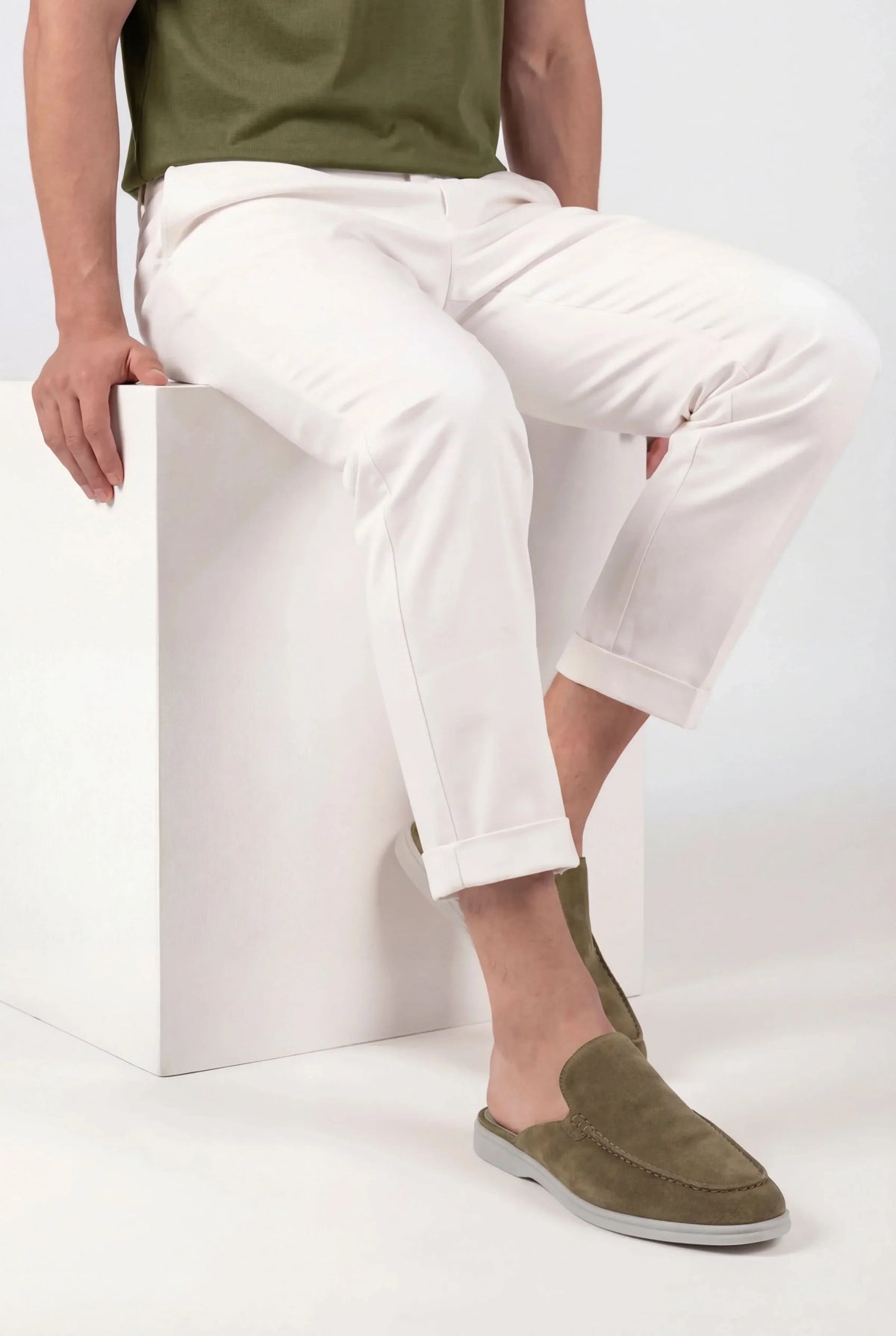 Mule Monaco olive — profil
