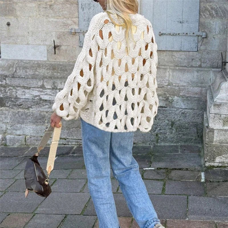 SOPHIE — Pull en Maille Ajourée
