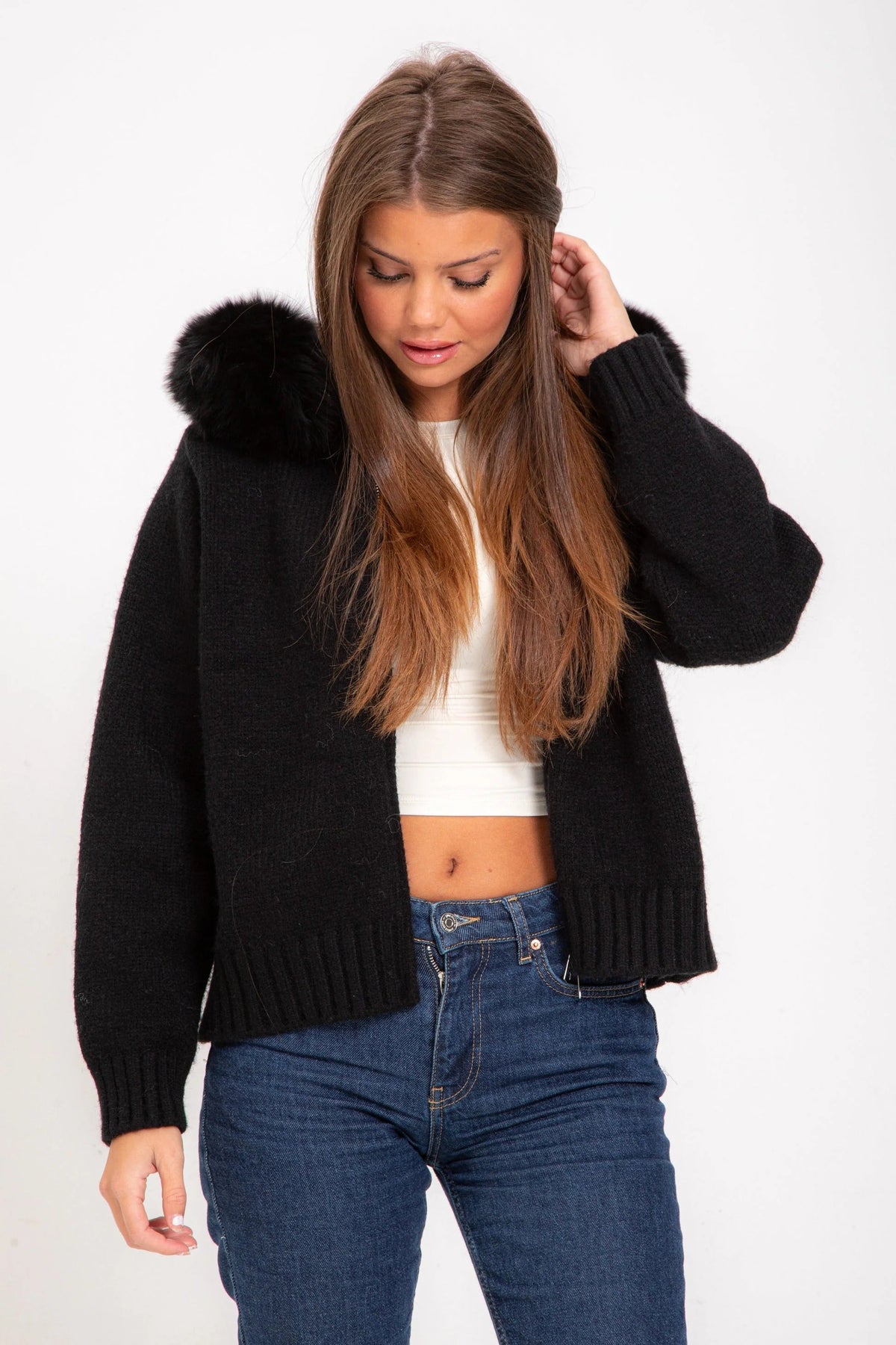 ODETTE — Veste en Fourrure Satinée