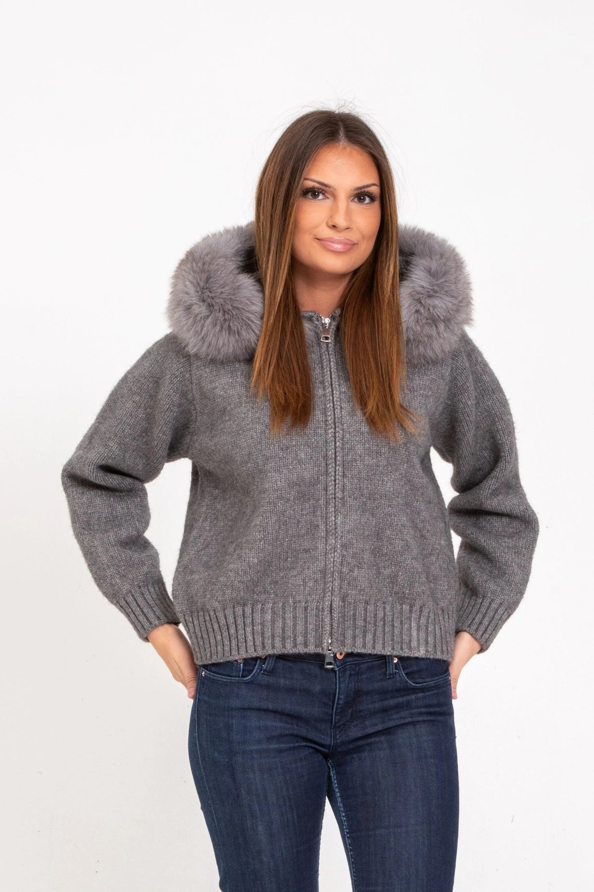 ODETTE — Veste en Fourrure Satinée