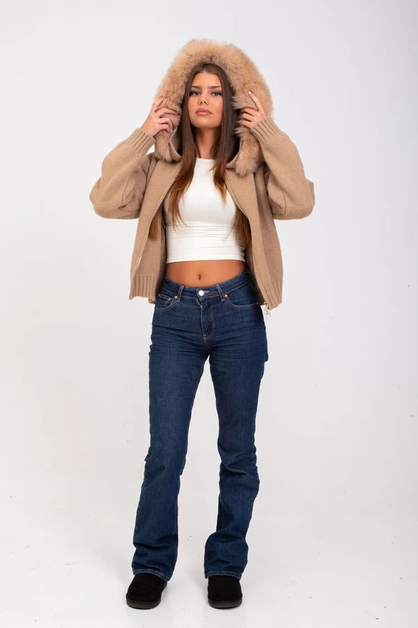 ODETTE — Veste en Fourrure Satinée