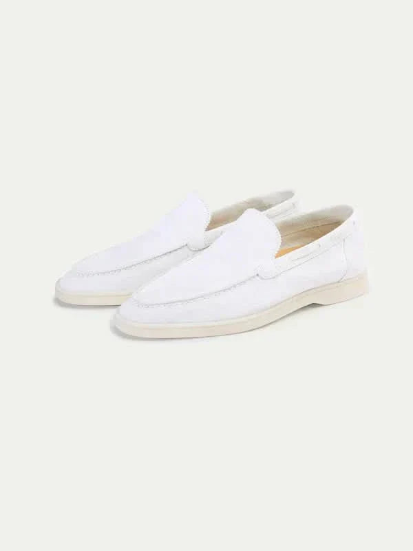 Mocassin blanc nacré — semelle