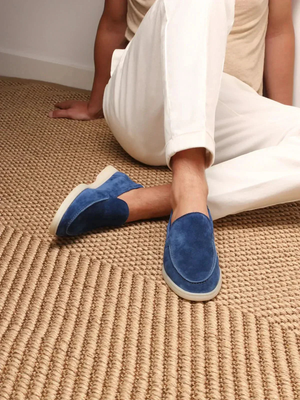 Mocassin bleu myrtille — détail