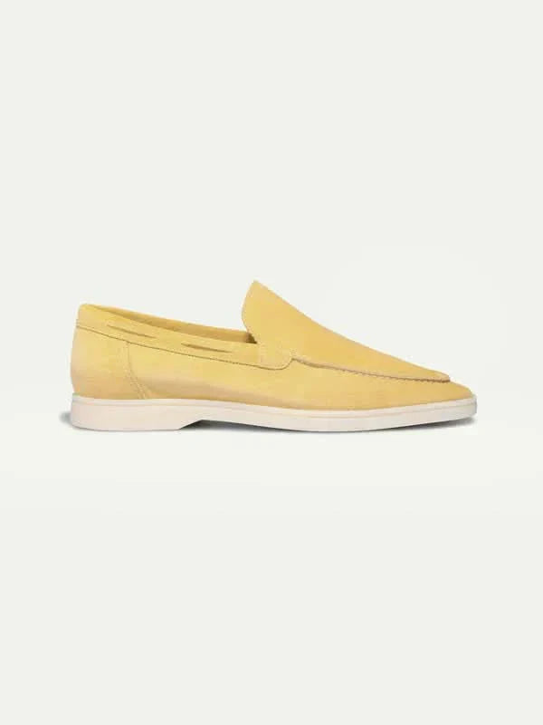Mocassin Classique en suède jaune citron — vue principale