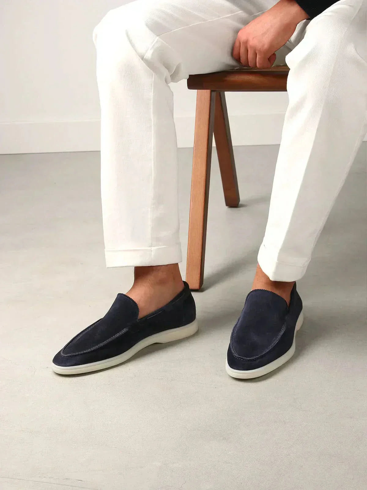 Mocassin bleu marine — détail