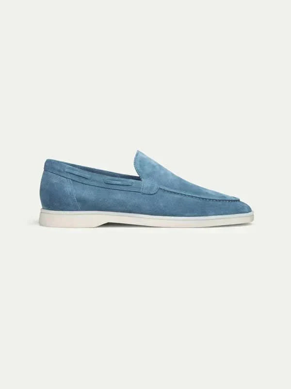 Mocassin Classique en suède bleu océan — vue principale