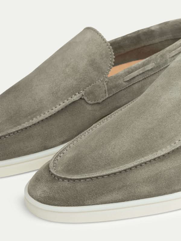 Mocassin vert olive — porté