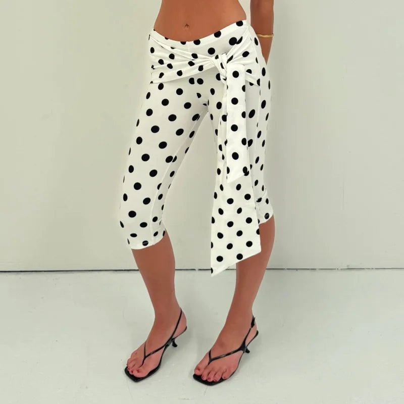 Pantalon capri Amalia à pois