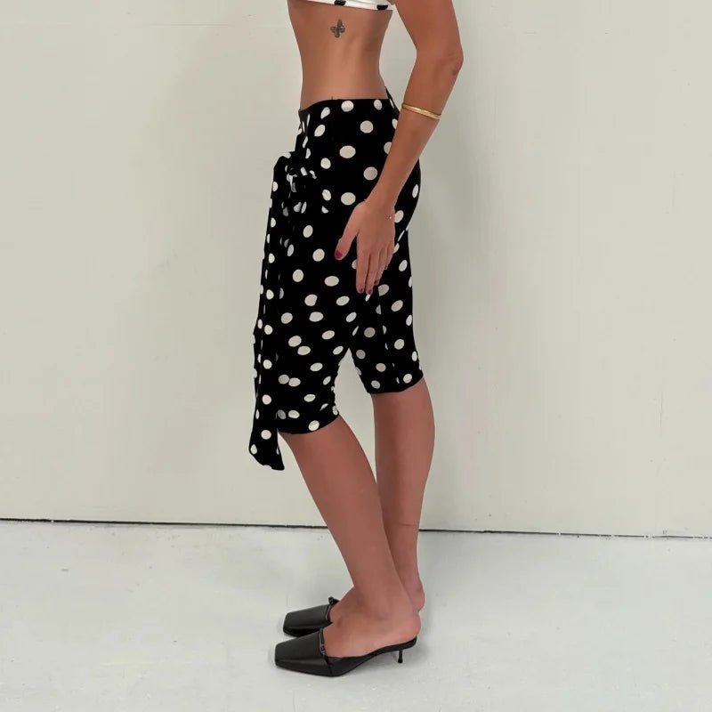 Pantalon capri Amalia à pois
