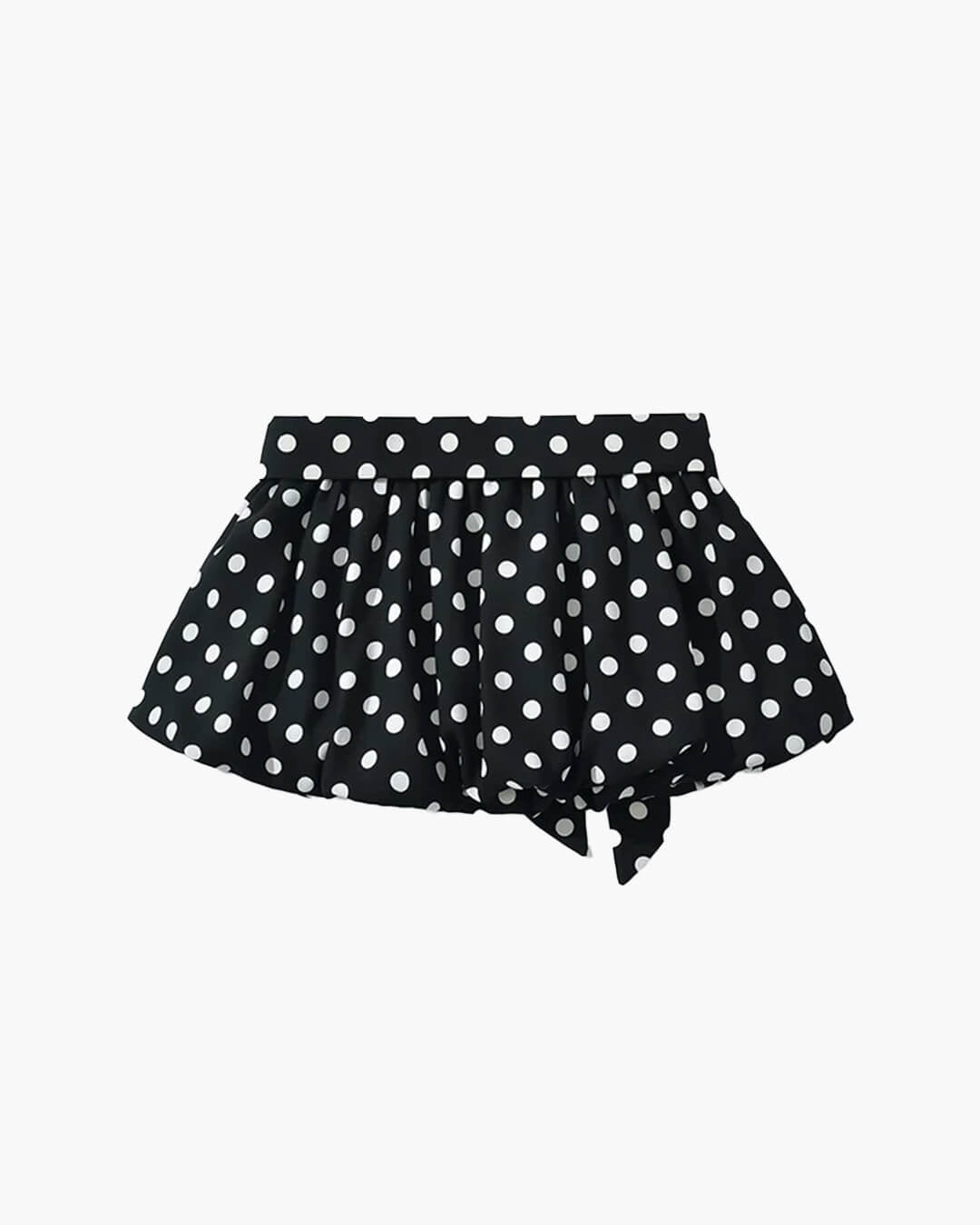 Mini-jupe Astrid à pois avec taille élastique