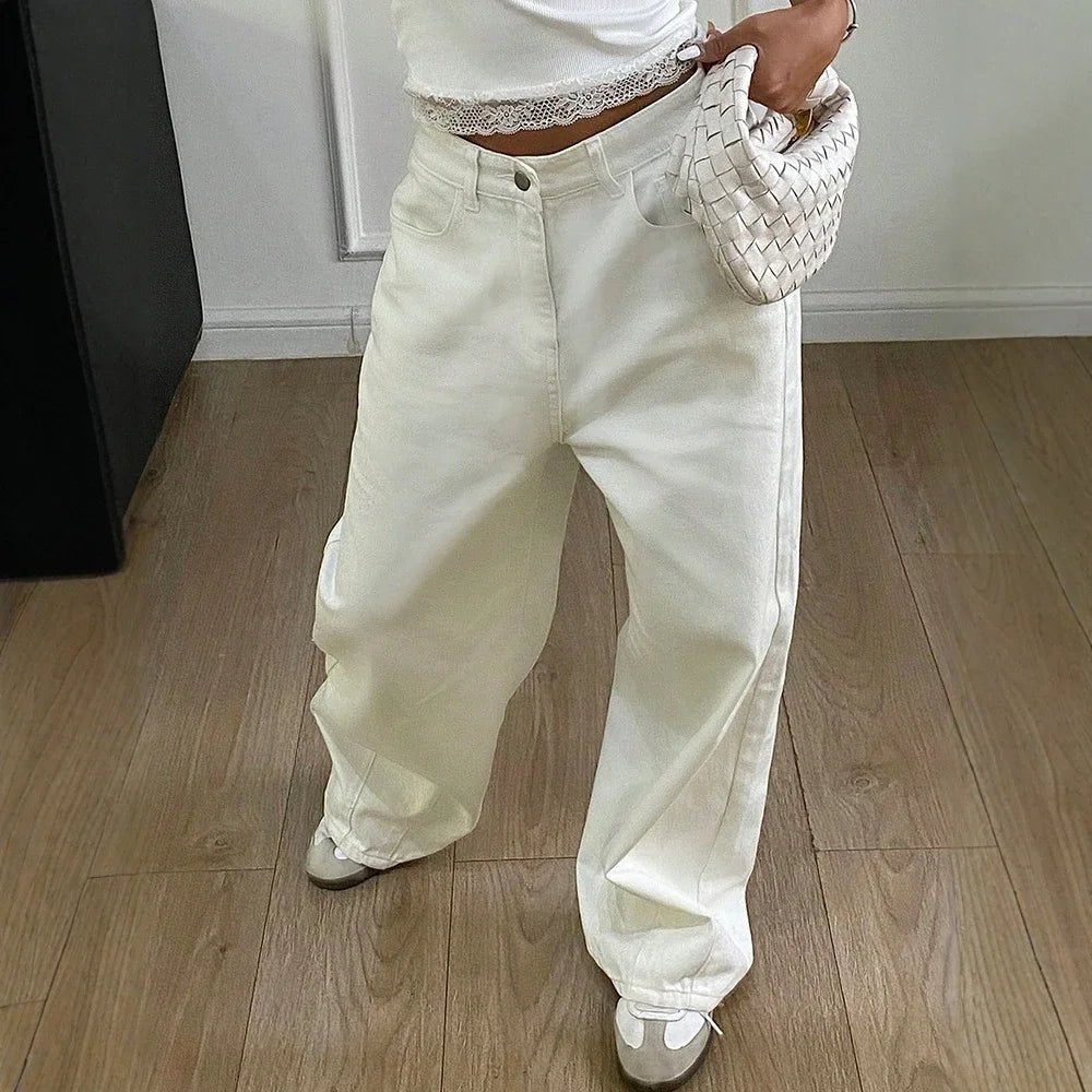 Jean Danielle à jambes larges et amples