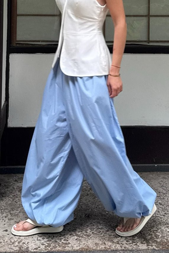 Pantalon baggy Inga à taille élastique