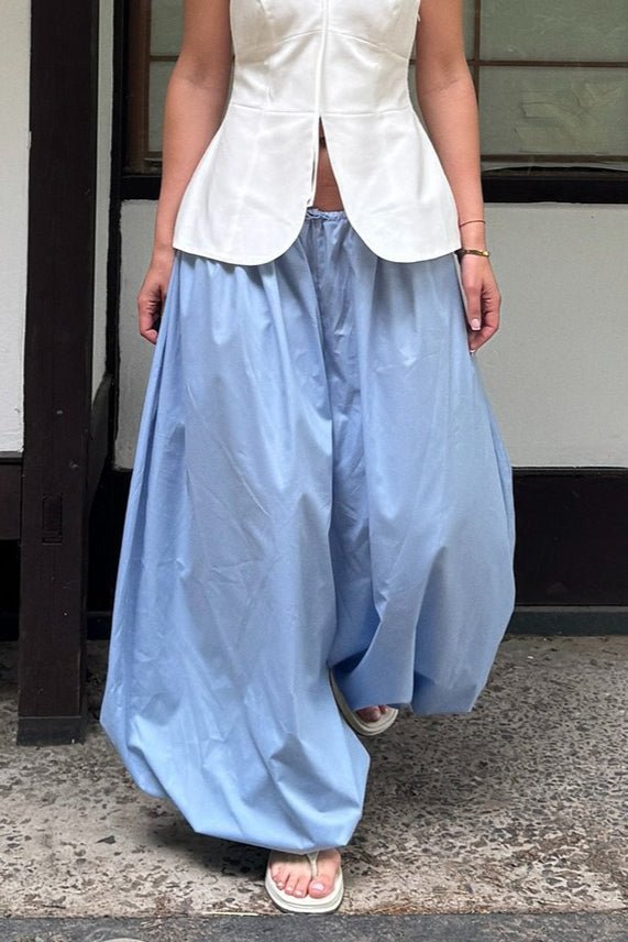 Pantalon baggy Inga à taille élastique