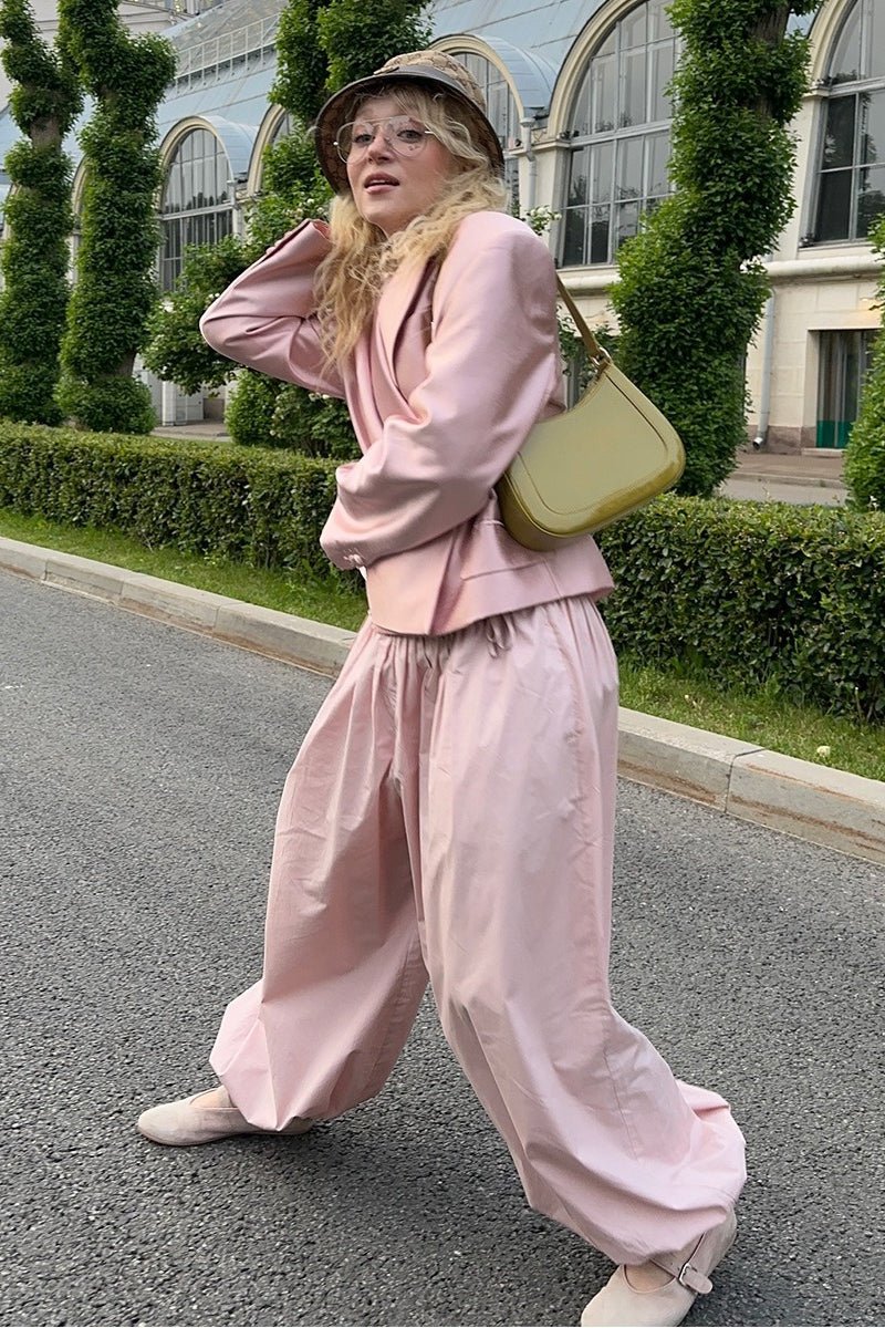 Pantalon baggy Inga à taille élastique