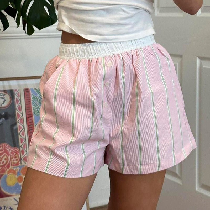 Short boxer en popeline rayée Liesel