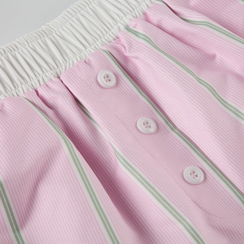 Short boxer en popeline rayée Liesel