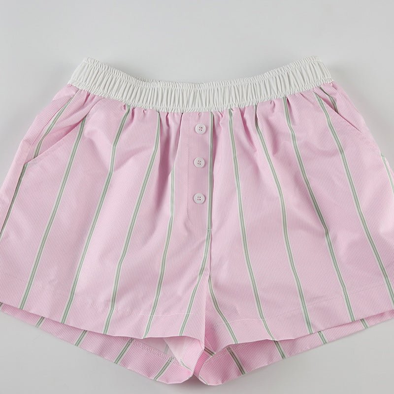 Short boxer en popeline rayée Liesel