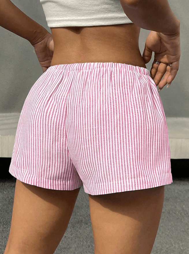 Short taille basse extensible à rayures Tirzah