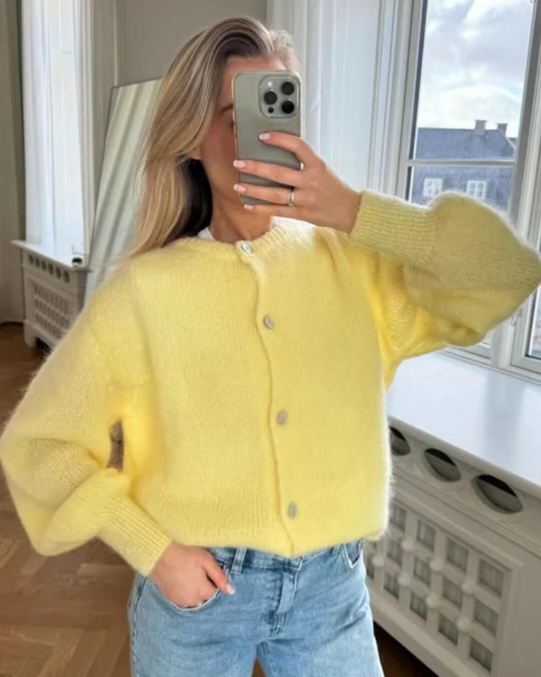 Gilet en maille duveteuse Freya