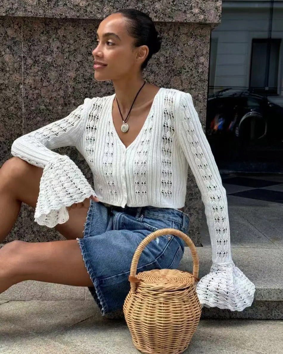 Cardigan Kendall en maille ajourée