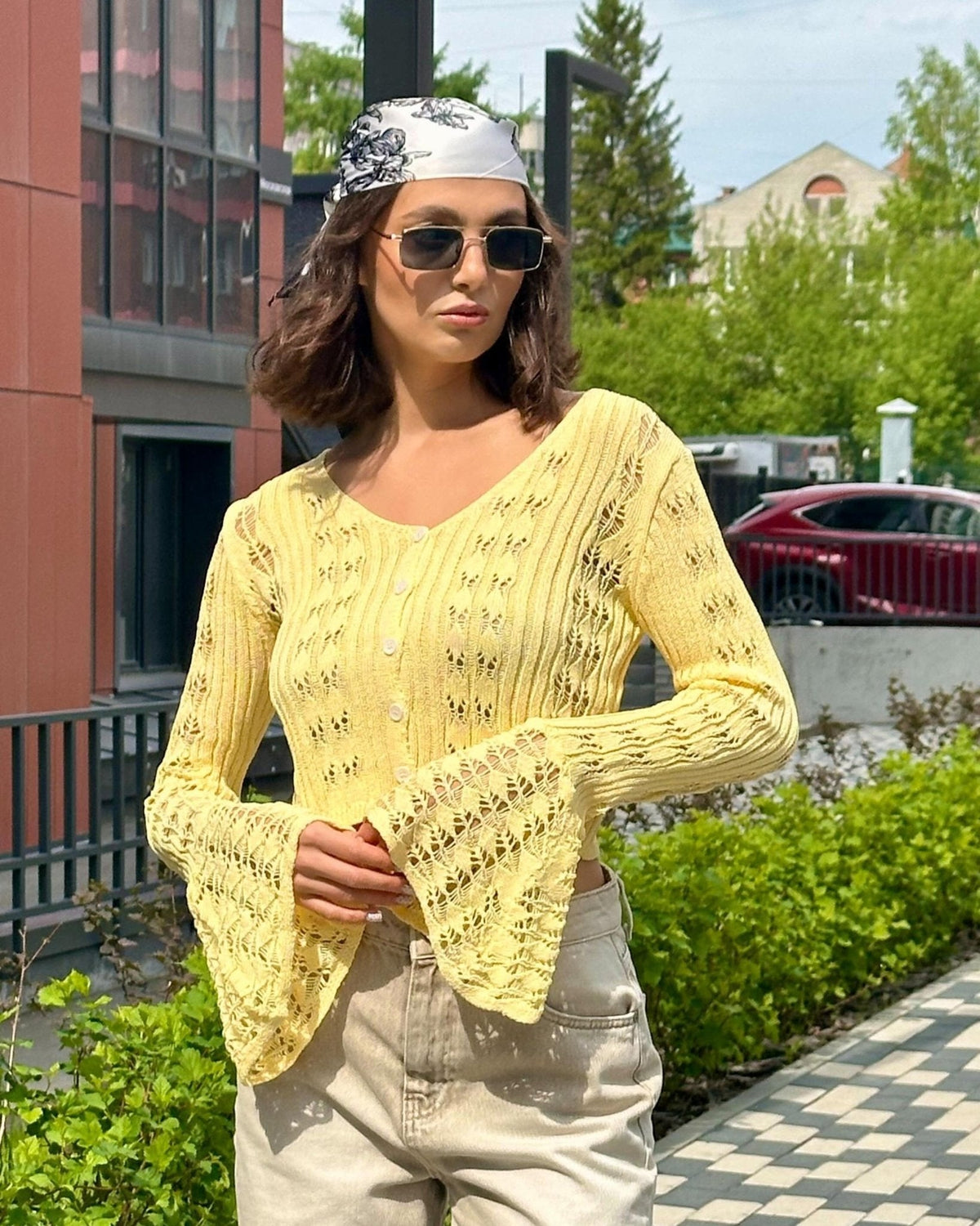 Cardigan Kendall en maille ajourée
