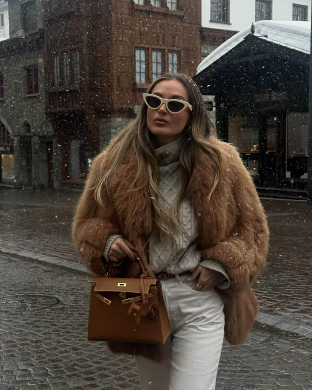 Manteau en fausse fourrure Carissa