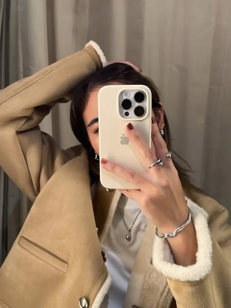 Manteau en suédine avec fausse fourrure Aralyn