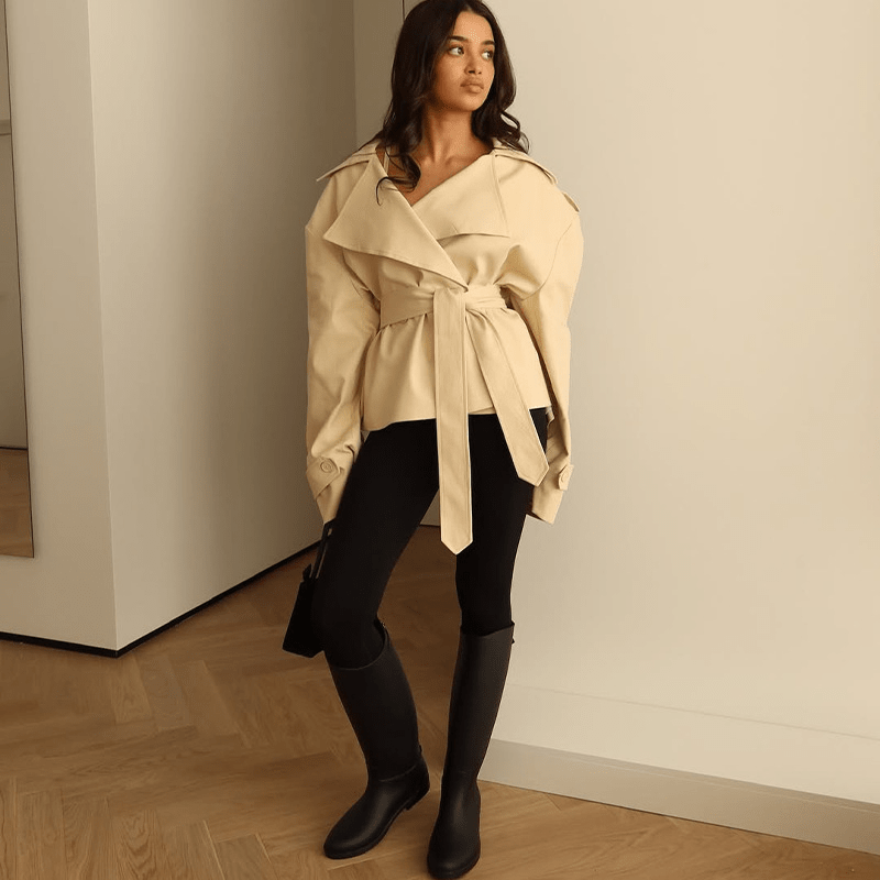 Trench court avec ceinture Barbara