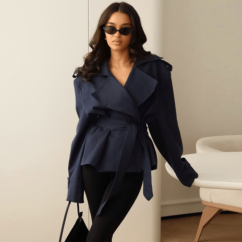Trench court avec ceinture Barbara