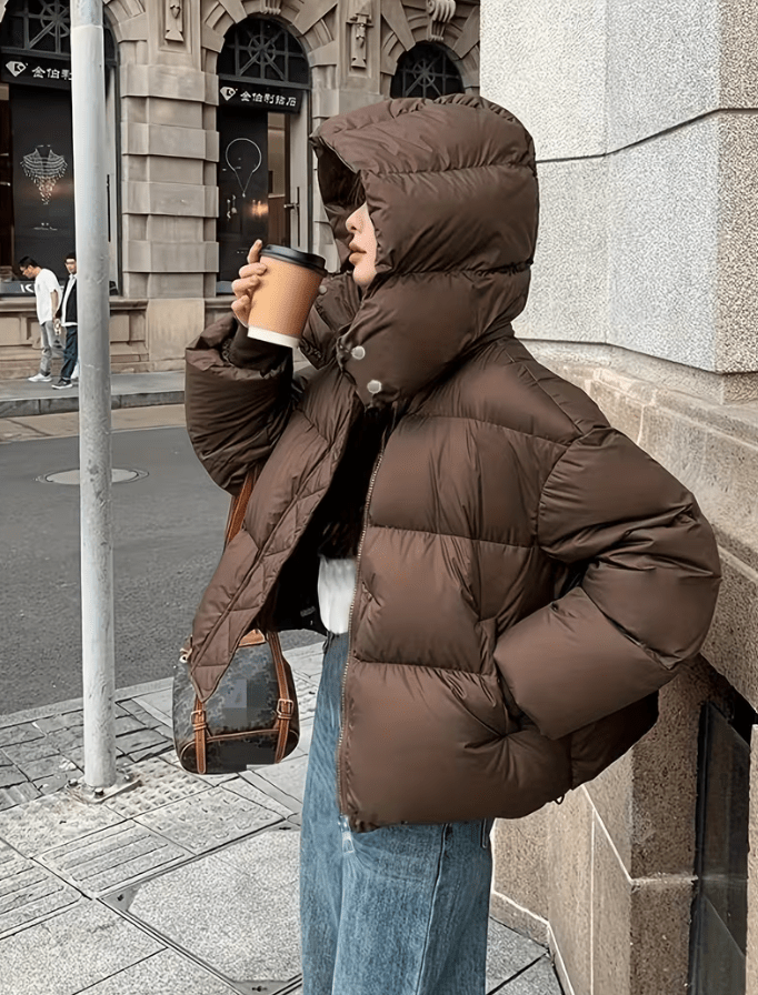 Adaure Veste matelassée épaisse à capuche