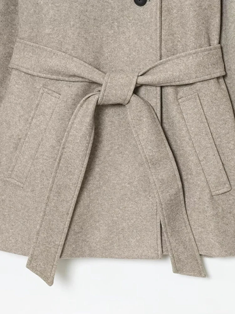 Manteau Felly en imitation laine avec ceinture