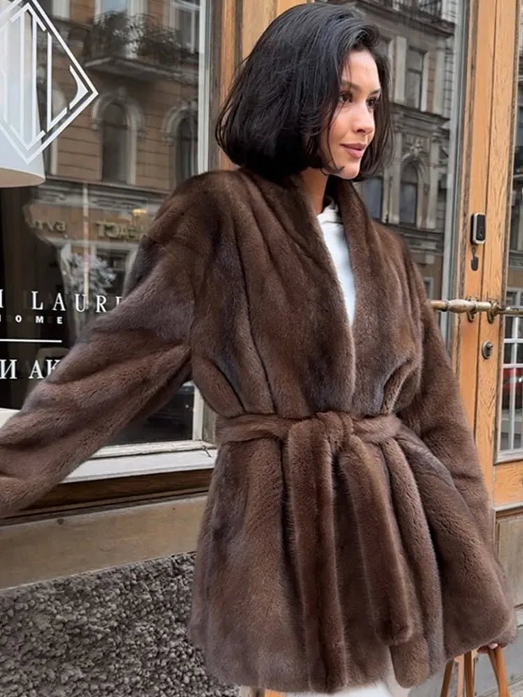 Veste en similicuir avec ceinture Hazel
