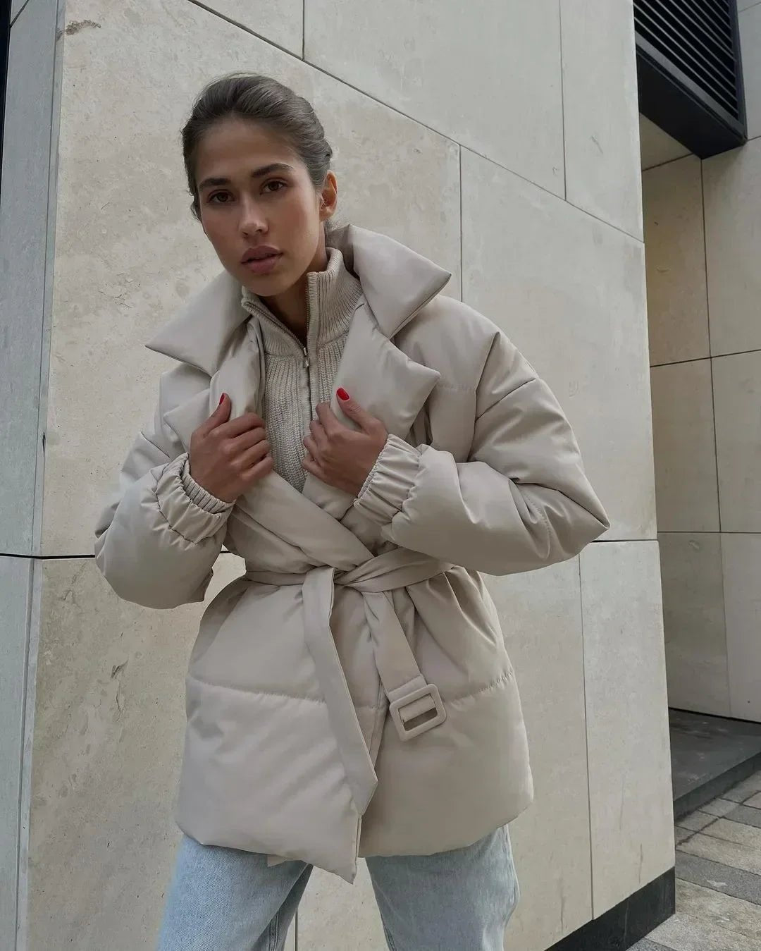 Veste matelassée à ceinture Jaime