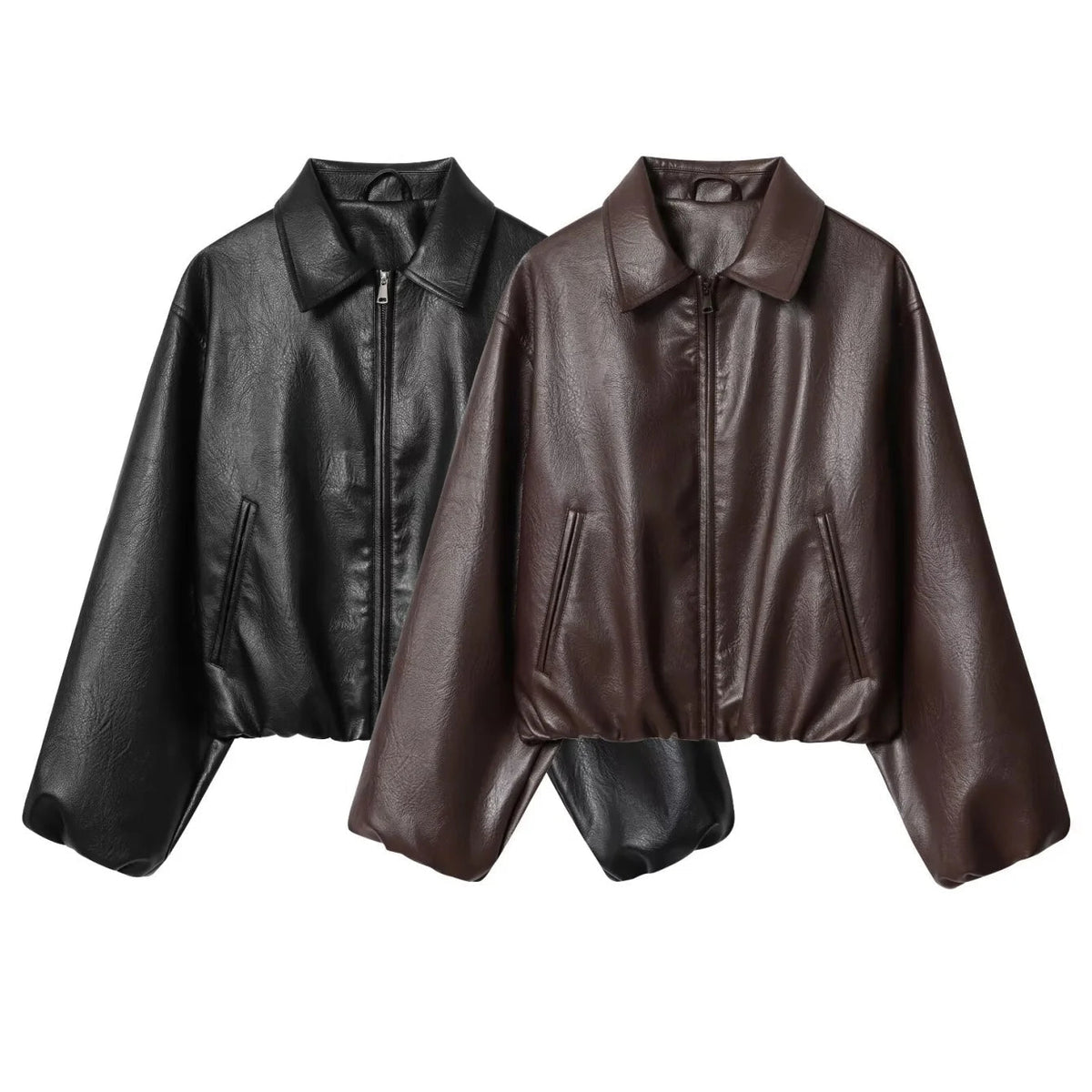 Veste bomber Jenny en similicuir