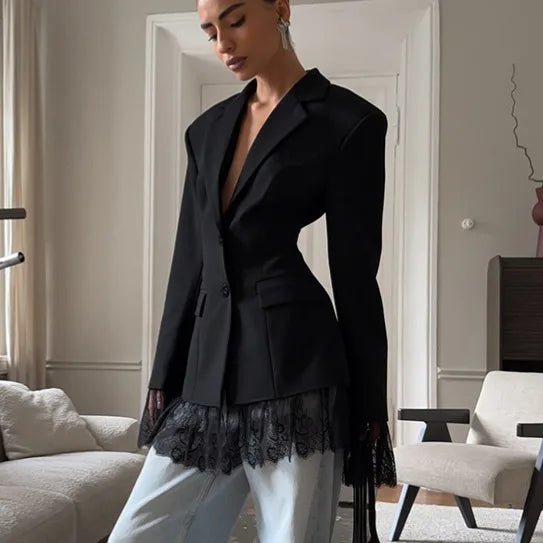 Blazer Joanna avec détails en dentelle