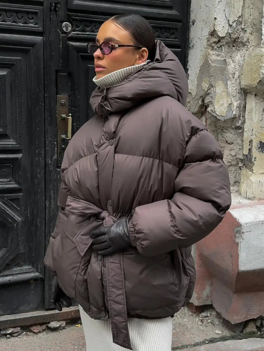 Manteau à capuche et cordons Lorna